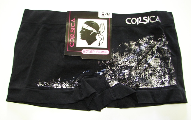 SHORTY  Femme Corse Microfibre Noir L/XL
