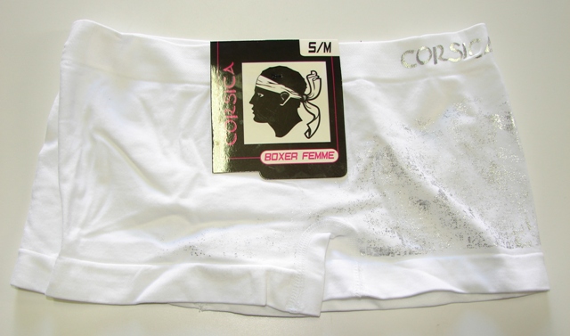SHORTY  Femme Corse Microfibre Blanc L/XL