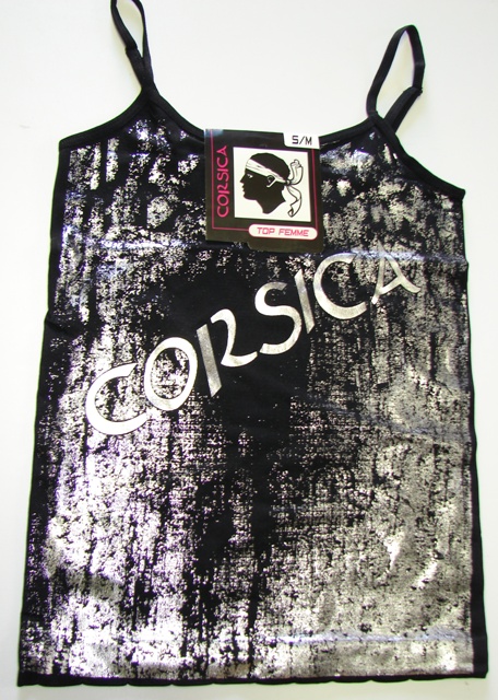 TOP CORSE Femme Microfibre Noir L/XL