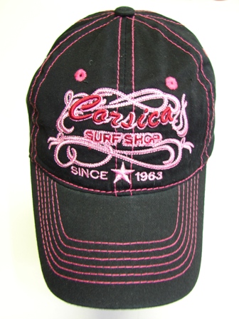 CASQUETTE FEMME SURF SHOP Noir/Rose