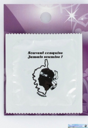Préservatif humoristique souvent conquise jamais soumise