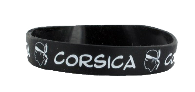 Bracelet silicone noir Corsica