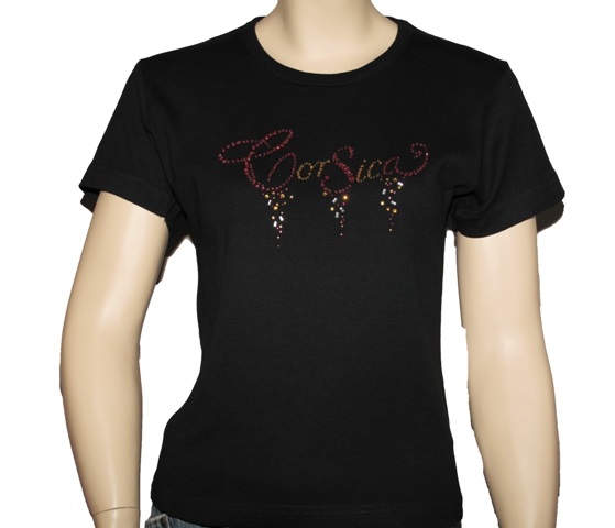 Tee-Shirt femme Corse paillettes