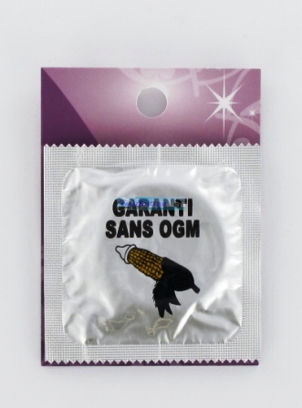 Préservatif humoristique garanti sans OGM