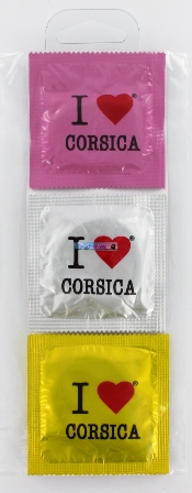 Préservatif humoristique x3 I love Corsica