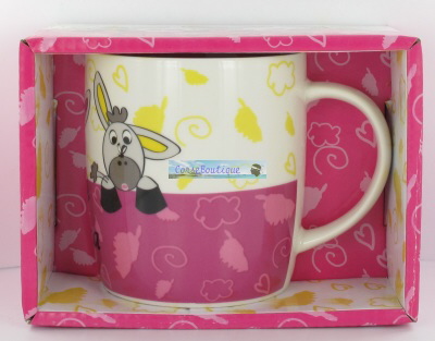 Tasse âne rose