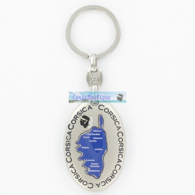 Porte clés galet carte corse