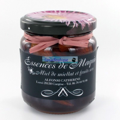 Miel de miellat et fruits secs 