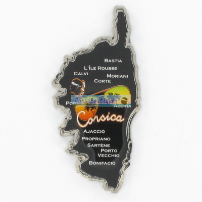 Magnet Métal Carte Corse et lunette