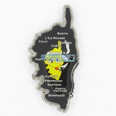 Magnet Métal Carte Corse et smile