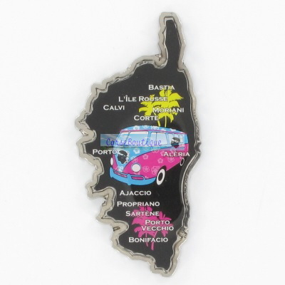 Magnet Métal Carte Corse et Van 