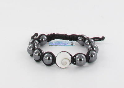 Bracelet Shamballa 10 perles et 1 oeil de sainte lucie 
