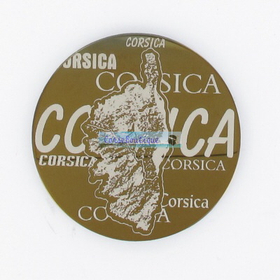 Magnet metal Corsica doré