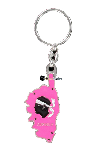 Porte clés N 2 Corsica rose
