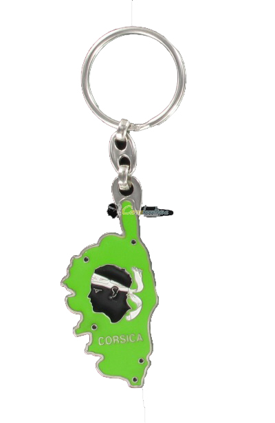 Porte clés N 2 Corsica vert
