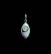 Pendentif mini en argent forme amande avec oeil de ste lucie 