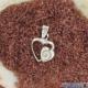 Pendentif double coeur oeil de ste lucie et argent 