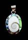 Pendentif ovale oeil de ste lucie et abalone  