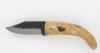 Couteau en bois d olivier avec lame carbone 21 cm carte corse R5040