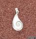 Pendentif larme oeil de ste lucie et argent