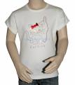 Tee-Shirt Strass Chat et Corse