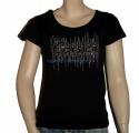 Tee-Shirt femme strass rideau