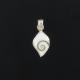 Pendentif losange oeil de sainte lucie et argent 