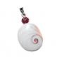 Pendentif oeil sainte lucie de méditerranée et boule strass rose