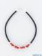 Bracelet en corail et caoutchouc avec perles en argent