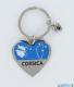Porte clés coeur couleur corsica