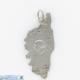 Pendentif acier carte corse tête de maure et villes beliere brillante