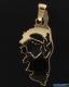 Pendentif grande tête de maure avec carte corse Pl. Or