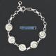 bracelet fine chaine argent 925 avec 5 petits yeux de sainte lucie