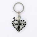 Porte clés coeur strass ile Corsica