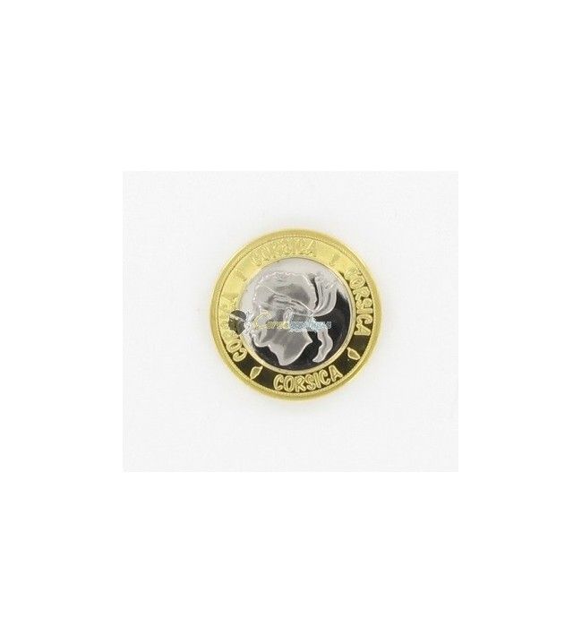   Moneda de colección de isla dorada y cabeza de moro 2.9