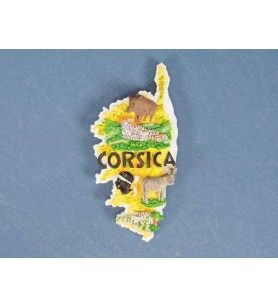   Magnete ritagliato dell'isola della Corsica 3.7