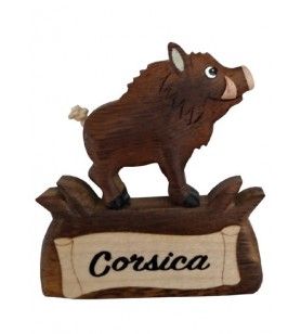   Magnet wild boar wooden band Corsica 4