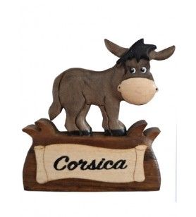  Magnet âne en bois bandeau Corsica 4