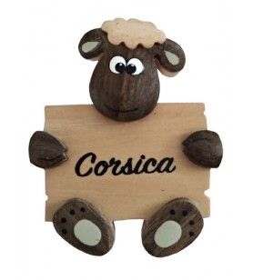   Magnet mouton en bois bandeau Corsica 4