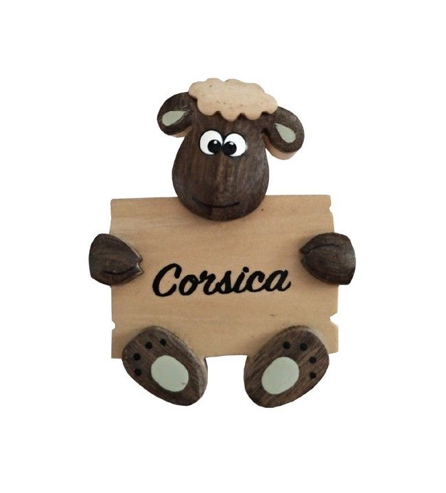   Magnet mouton en bois bandeau Corsica 4