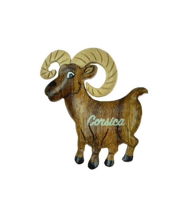   Corsican sheep magnet in wood 4.5
