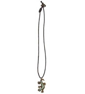   Necklace cord with wooden salamander Corsica 3.5