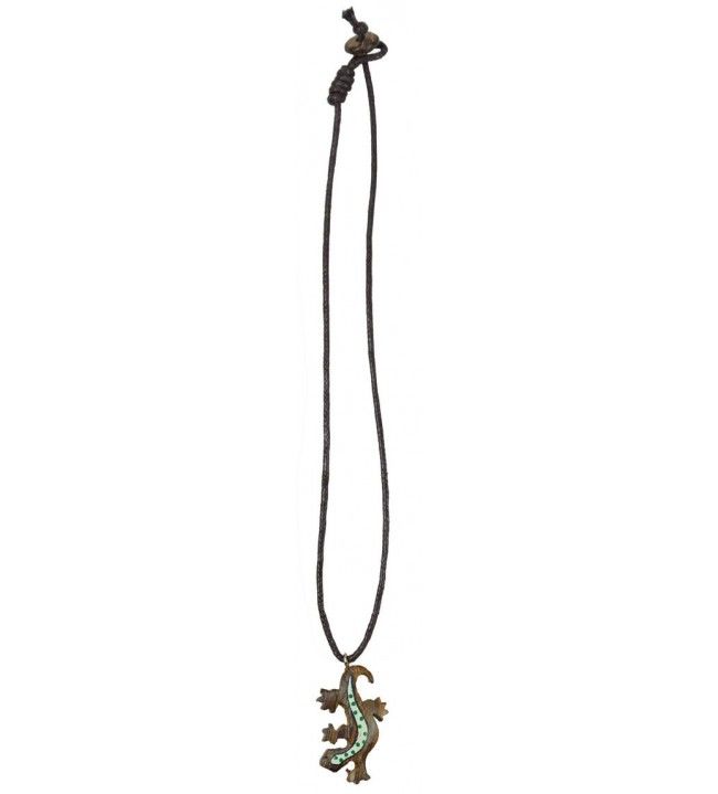   Necklace cord with wooden salamander Corsica 3.5