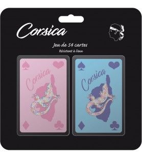   Playing cards decorated salamander Corsica blister X2 5