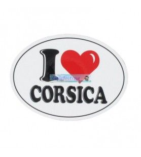   Sticker I love Corsica Large Model D 2.1