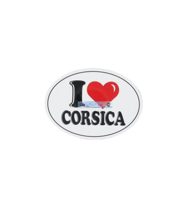   Adesivo Amo la Corsica Grande Modello D 2.1