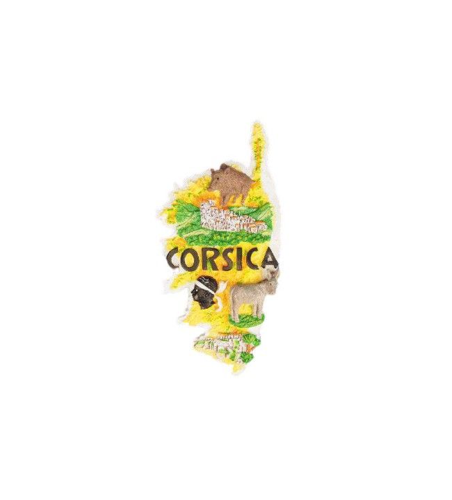   Corsica Island Cut-out Magnet 3.7