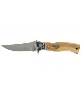   Knife 23 cm goldsmith finish bolster head of Moor blade engraved Corsica 38
