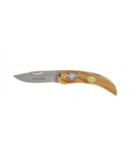   Cuchillo de madera de olivo 17 cm cabeza de moro 17.5
