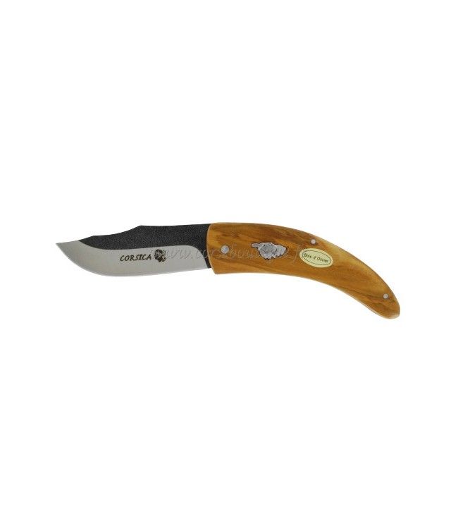   Cuchillo de madera de olivo 21Cm hoja de carbono 29.5